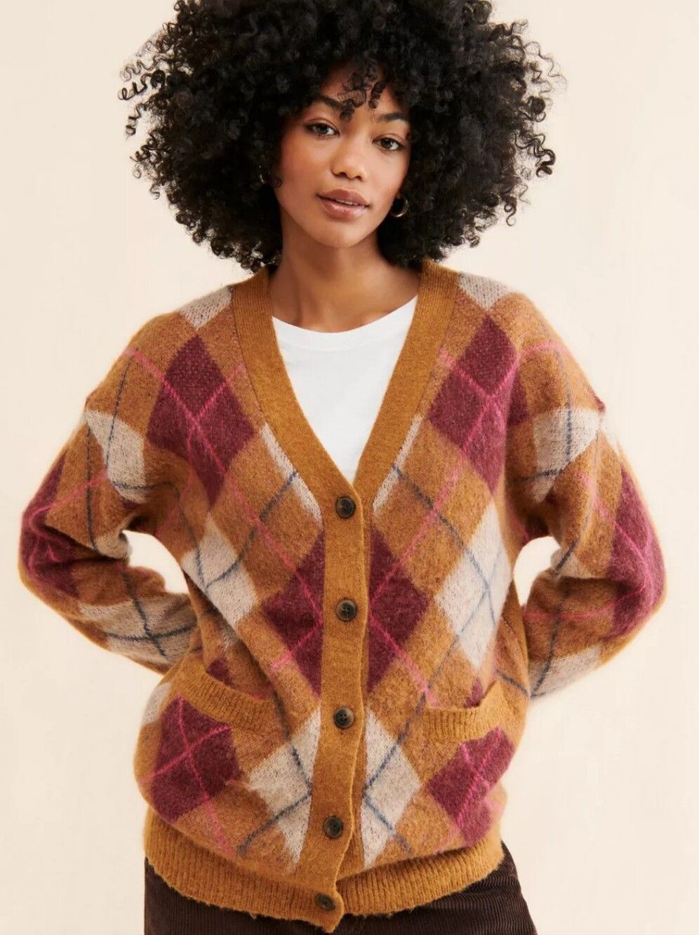 Steve Madden Lexie Plaid Cardigan Size S